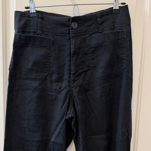 Anthropologie Maeve Colette Navy Blue High-Waisted Linen Pants 29/8